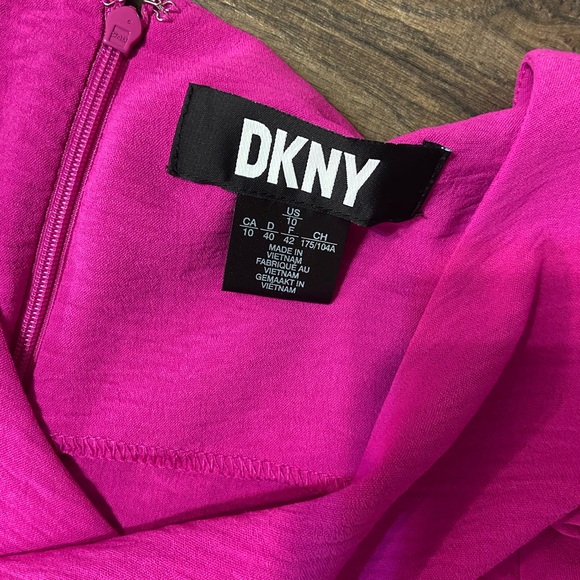 NWOT DKNY pink dropwait 3/4 sleeve dress - Picture 5 of 5